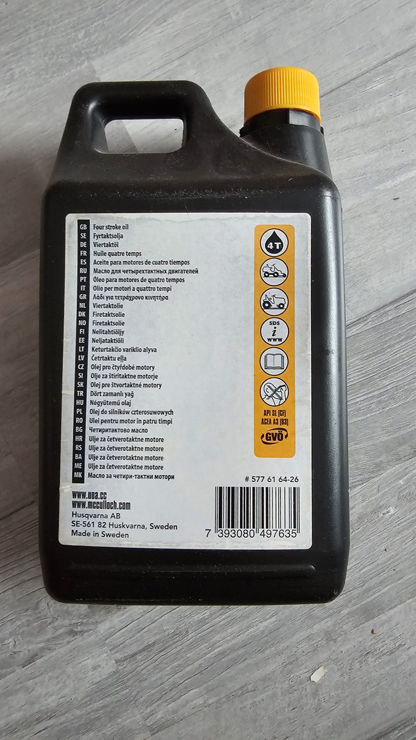 McCULLOCH by Husqvarna 4-Takt-Öl Motoröl 1,4 L 10W/40, OLO026 - VO ...