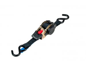 Automatik-Zurrgurt, 250daN, S-Haken, 1,8m x 25mm - Zurrgurt mit automatischer Aufwicklung - Artikel-Nr. 201-5701