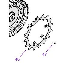 Radkrallen-Kit 2 Stück für 4.0/4.36 V23 2x 042Z00105A_R