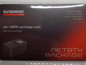 Original Sunseeker 4G+nRTK Verl&auml;ngerung f&uuml;r die X Gen 2-Serie. Aufladekarte mit 1 Jahr Laufzeit zur Verl&auml;ngerung des 4G- und nRTK-Pakets. Einfache Aktivierung &uuml;ber die Sunseeker App