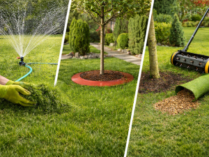 Rasenpflege + Baum- und Rasenschutz + Bewässerungstechnik