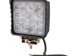Kramp Arbeitsscheinwerfer LED, 48W, 3840lm, quadratisch, 10/30V, 159x54,5x112mm, Flutlicht, 16 LED's - Artikel-Nr. LA10047