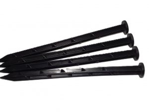 lange Erdnägel zur Befestigung der Ladestation / Garage, 12/15x244 mm, Kopf 25mm - 4 Stück