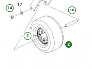 Husqvarna Vorderrad Rad Laufrad passt für Z242F / RZ 19 - Artikel-Nr. 5904868-02