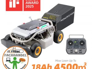 Mowrator Ferngesteuerter Rasenmäher S1 4WD Pro (18Ah), 75% Steigung